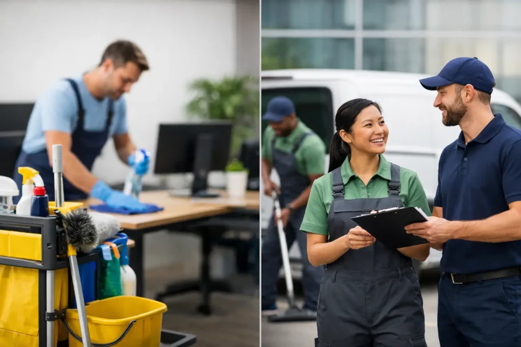 Interne Reinigung oder Outsourcing im Vergleich