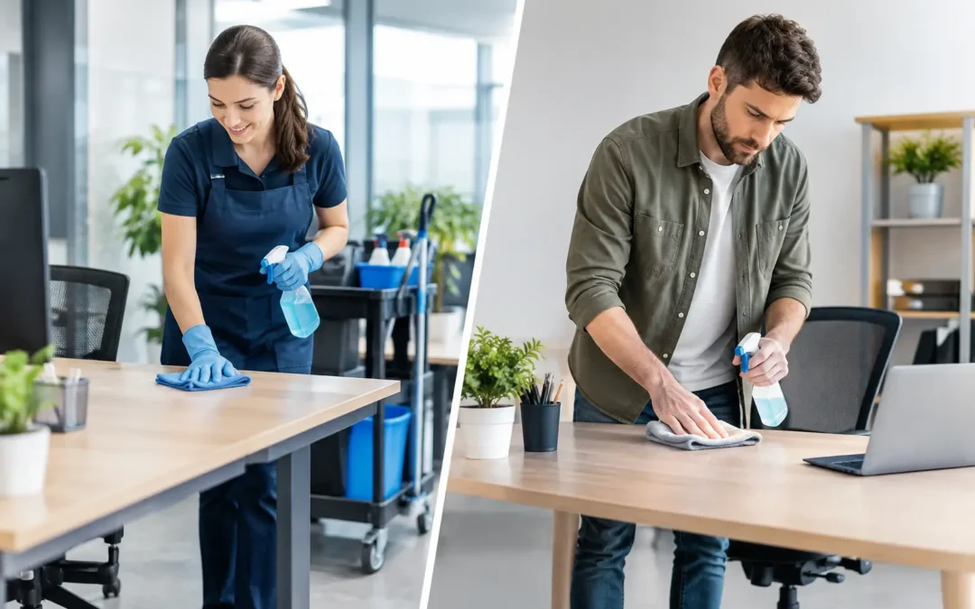 Reinigungsservice oder Eigenreinigung im Büro?